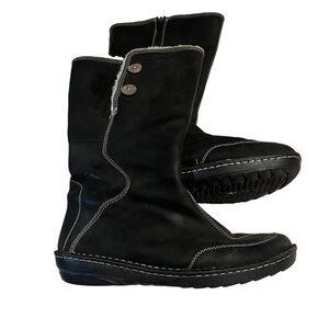 Teva Black Leather Boots Sz 8